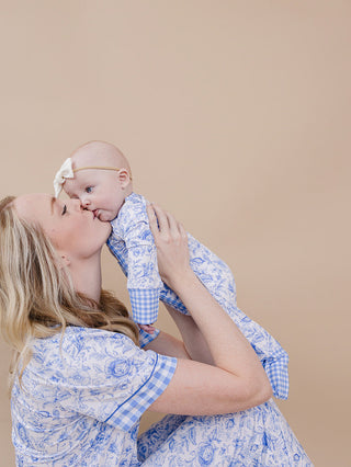 Bamboo Women's Pajamas| Blue Flowers