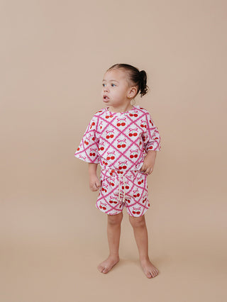 Shorts Set | Cherry Bow