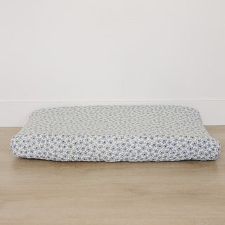 Blue Blossom Muslin Changing Pad Cover