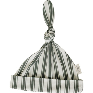 Green Stripe Bamboo Newborn Knot Hat