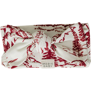 Holiday Toile Ribbed Bamboo Head Wrap