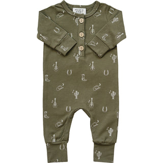 Nashville Long Sleeve Button Romper