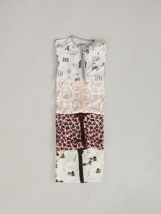 Antique Floral Ribbed Bamboo Zipper