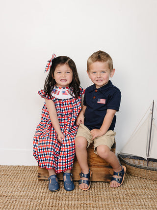 Navy Flag Polo