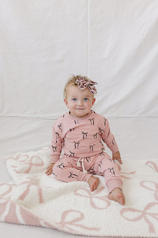 Blush Bows French Terry Set