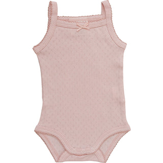 Pink Bow Pointelle Tank Bodysuit