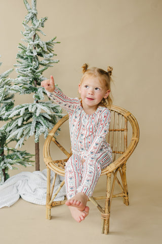 Candy Cane Lane Bamboo Christmas Pajamas - 2pc Set