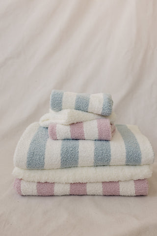 Pink Stripe Plush Blanket