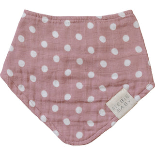 Pink Polka Dot Classic Muslin Bib