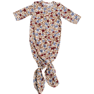 Desert Floral Ribbed Bamboo Knot Gown