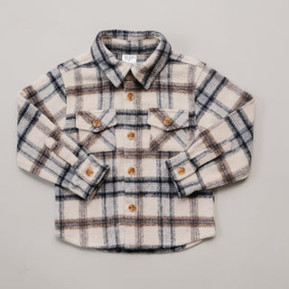 Cream Plaid Shacket