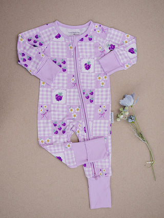 Bamboo Zip Romper | Raspberry