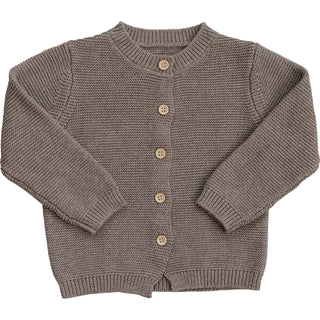 Brown Knit Button Down Cardigan