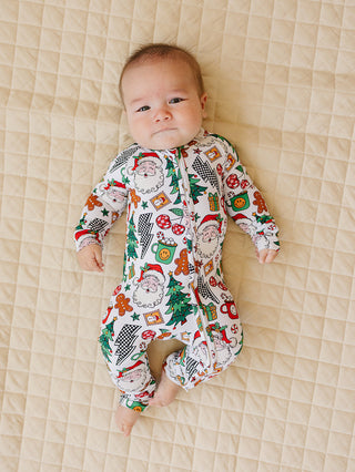 Bamboo Zip Romper | Christmas Vibes