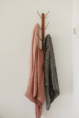 Pink Stripes Muslin Swaddle Blanket