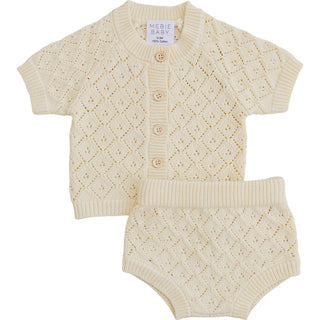 Yellow Cardigan Bloomer Set