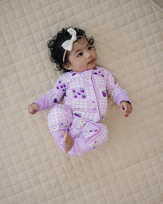 Bamboo Zip Romper | Raspberry