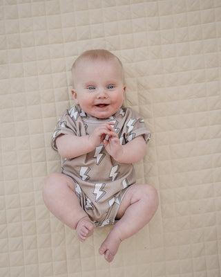 Cotton Romper | Electric Beige