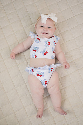 Two Piece Swimsuit | Blue Cherry