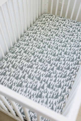 Forrest Muslin Crib Sheet