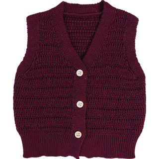 Burgundy Knit Vest