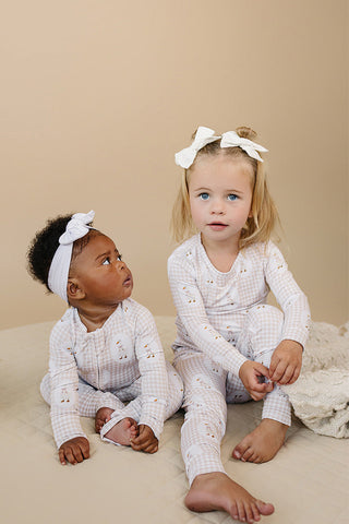 Bamboo Zip Romper | Gingham & Goose