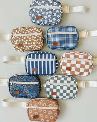 Navy Stripe Mini Fanny Pack