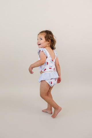 Two Piece Swimsuit | Blue Cherry