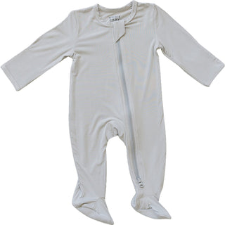 Stone Bamboo Footed Zipper