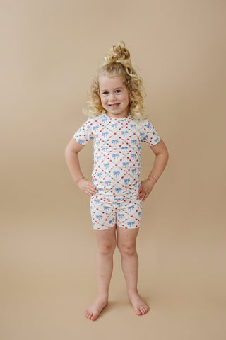 Red White & Bows 2pc Bamboo Pajamas