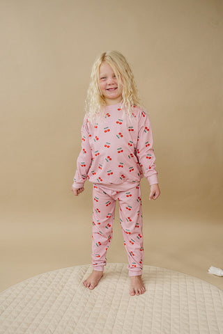 Jogger Set | Blush & Cherry