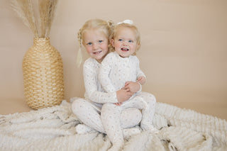 Vintage Blooms 2pc Henley Bamboo Pajamas - Sizes Newborn & Up!