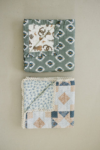 Southwest Aztec + Outlaw Cowboy Muslin Quilt