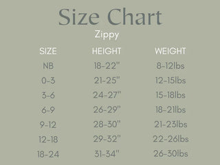 Tiny Trees Ribbed Bamboo Zippy Pajamas