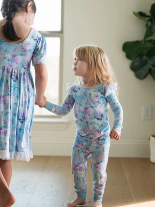 Snow Queen Long Sleeve Ruffle Lounge Set (Elsa)