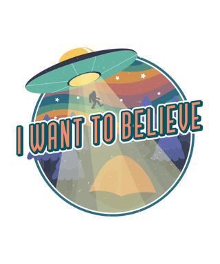 I Want to Believe Men's Bamboo Short Sleeve Printed T-Shirt