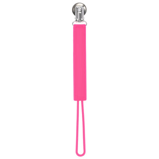 Classic Hot Pink Barbie All Silicone One Piece Pacifier Clip