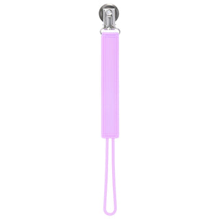 Classic Lavender Purple Silicone One Piece Pacifier Clip