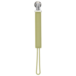 Classic Olive Green All Silicone One Piece Pacifier Clip