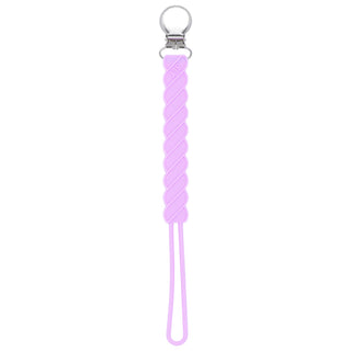Twist Lavender Purple All Silicone One Piece Pacifier Clip
