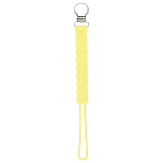 Twist Baby Yellow All Silicone One Piece Pacifier Clip