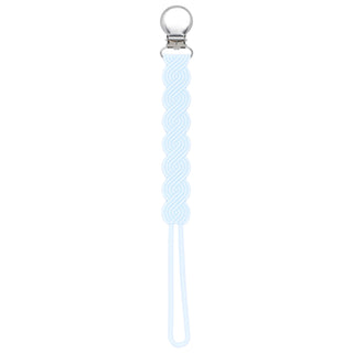 Waverly Baby Blue All Silicone One Piece Pacifier Clip