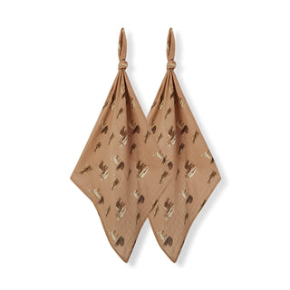 Alpaca Organic Cotton Two-Piece Burp Cloth Set