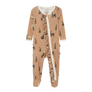 Alpaca Organic Cotton Ruffle Footed Romper