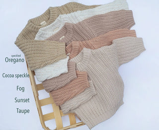 Baby Chunky Knit Braided Sweater | Pastels