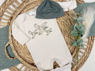 Mallard duck baby footie | Baby Boy Outfit