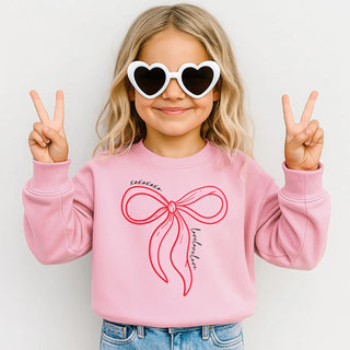 Xoxo Bow | Baby + Toddler Girls Valentines Day Sweatshirt