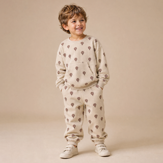 Organic Tee & Pant Slouch Set - Ballon Voyage