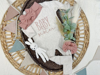 Baby brother baby sister footie | little sibling baby outfit