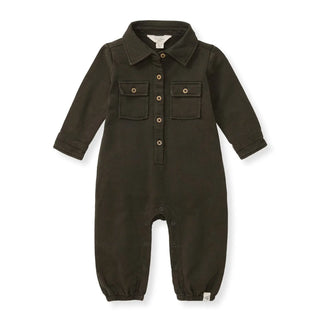 Button Down Jumpsuit- Shadow